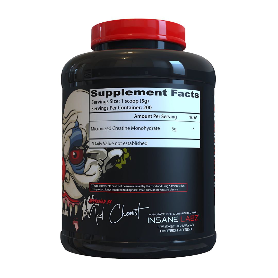 CREATINA INSANE LABZ 1 KG + PRE-ENTRENO PSYCHOTIC ROJO 30 SERV - FRUIT PUNCH - 2