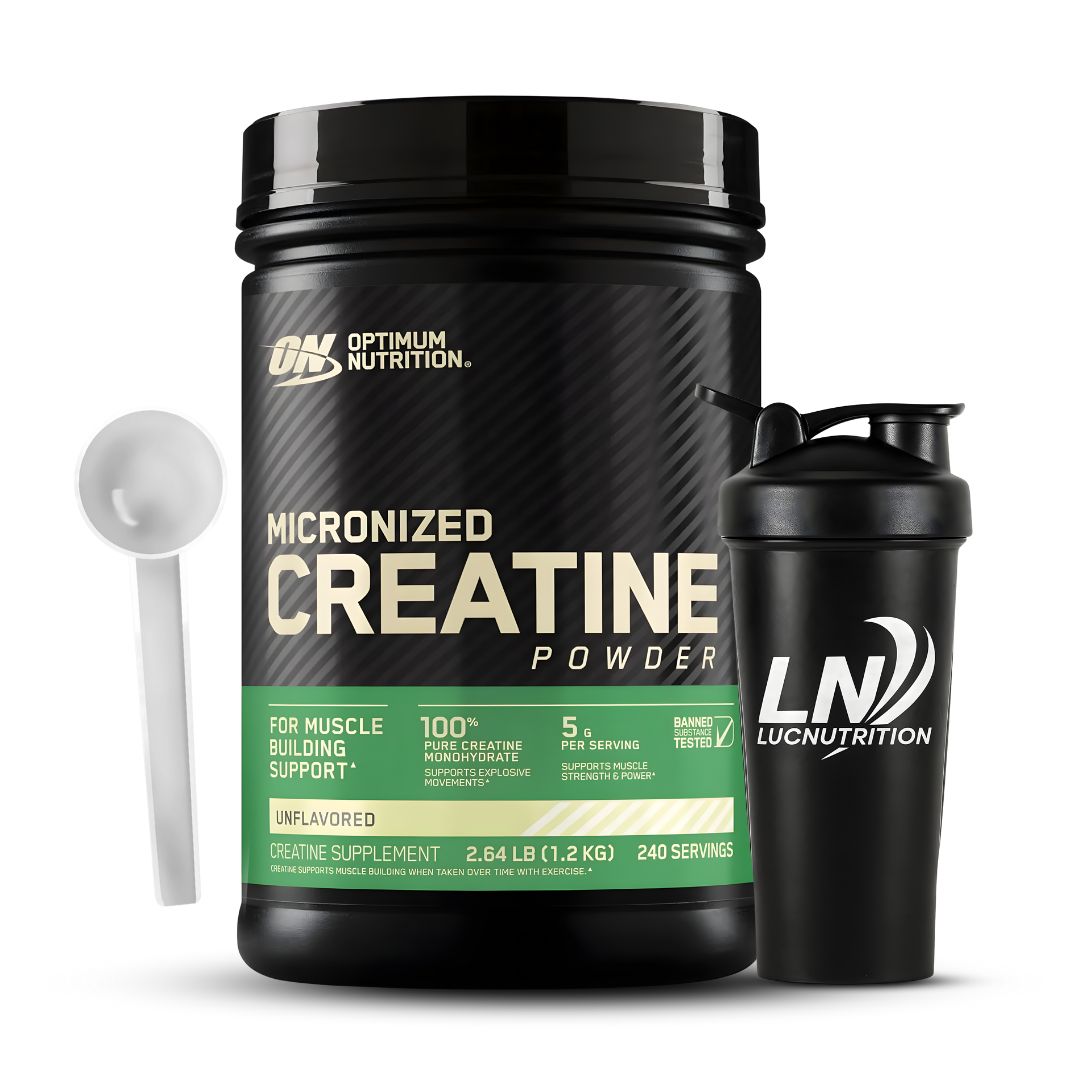 CREATINA OPTIMUM NUTRITION 1.2 KG - CREATINA MONOHIDRATADA ON + SCOOP + SHAKER - 1