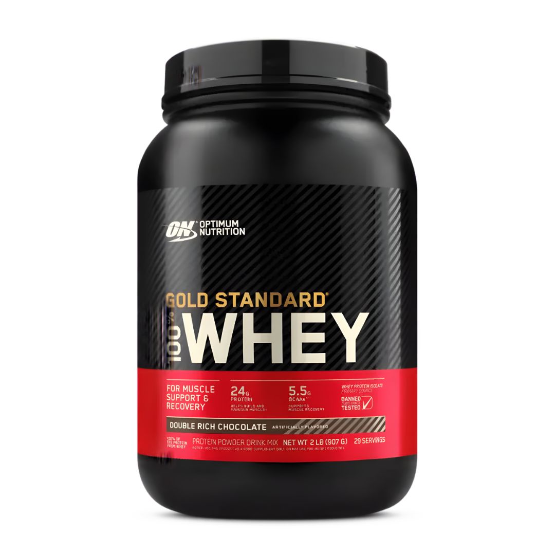 GOLD STANDARD WHEY 2 LB PROTEINA WHEY ON - DOUBLE RICH CHOCOLATE + SHAKER - 4