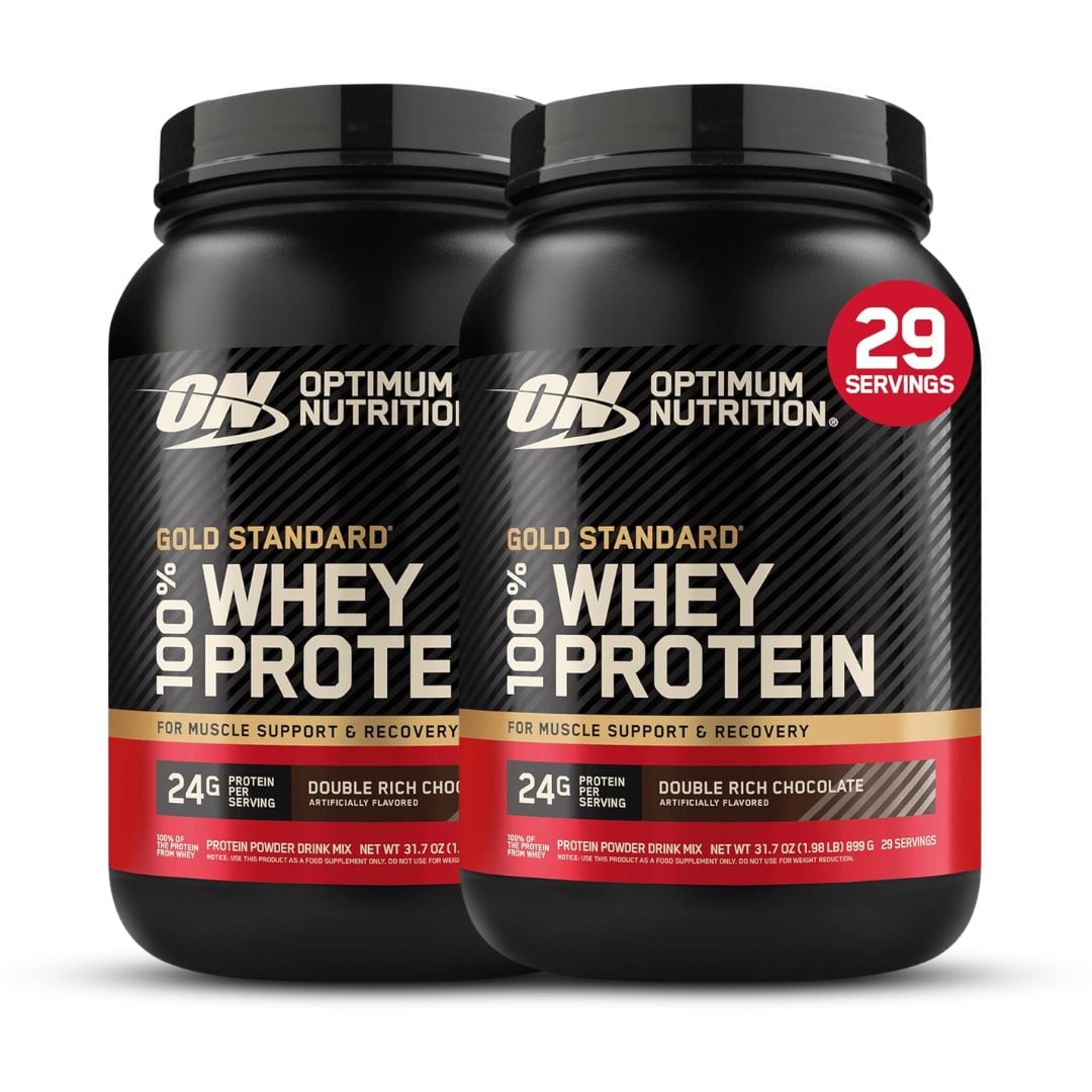 PACK X 02 - GOLD STANDARD WHEY 2 LB - DOUBLE RICH CHOCOLATE - 1