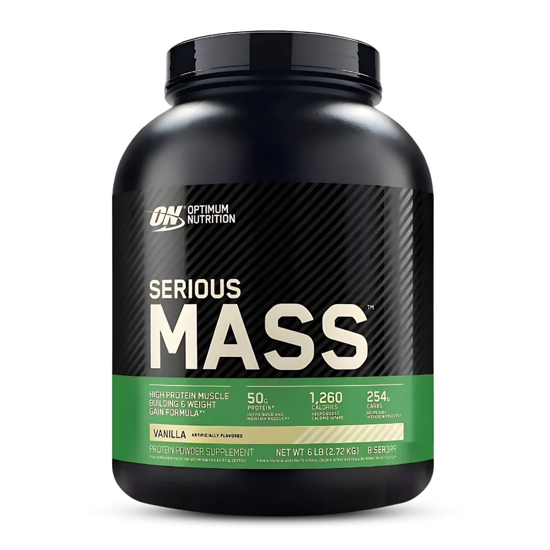 SERIOUS MASS 6 LB GANADOR DE MASA - VAINILLA + PORTAPROTEINA - 2