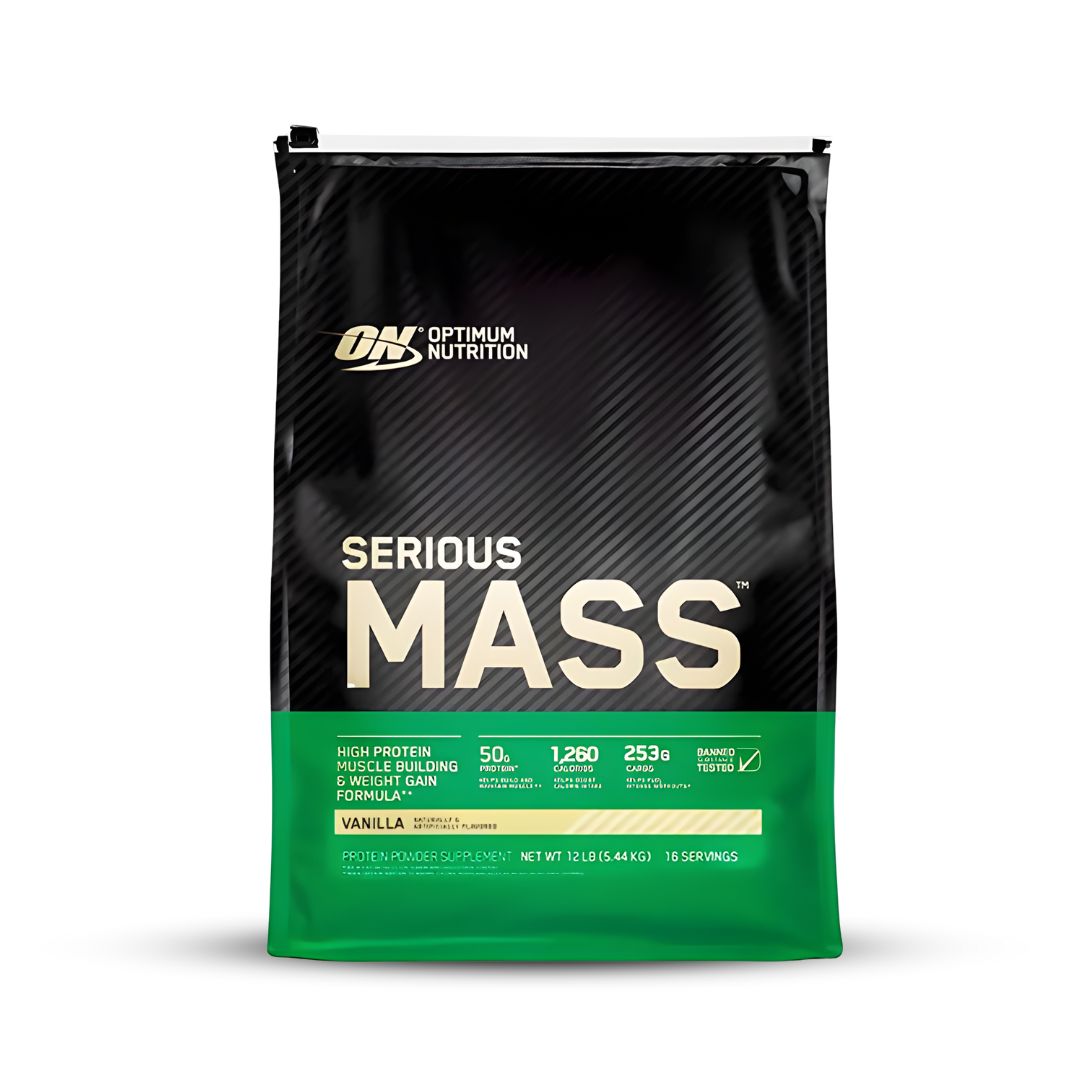SERIOUS MASS 12 LB / GANADOR DE MASA ON 12 LB - VAINILLA + STRAPS - 2