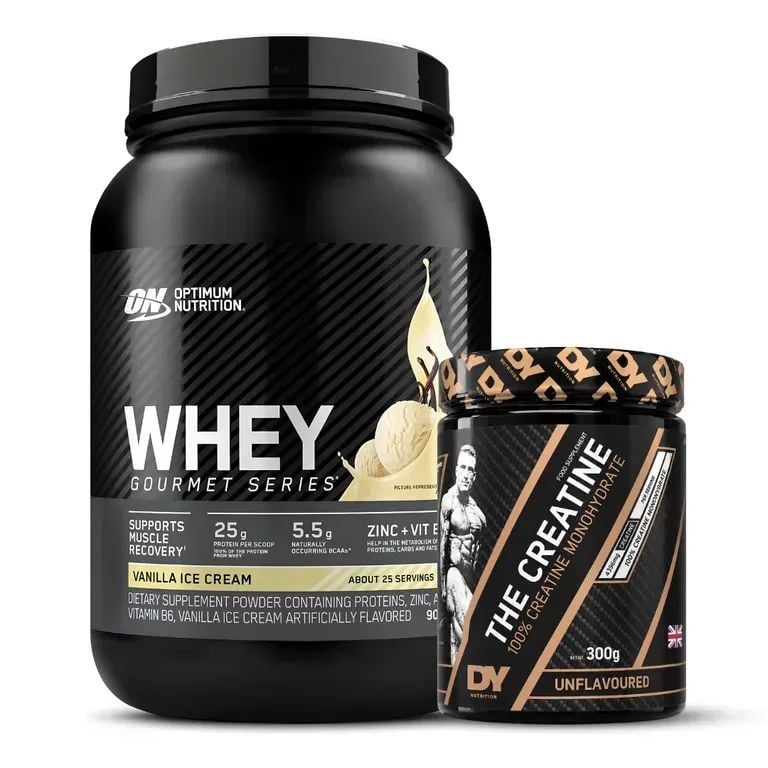 PROTEINA WHEY GOURMET SERIES 900 G - VAINILLA ICE CREAM + CREATINA DORIAN YATES 300 G - 1