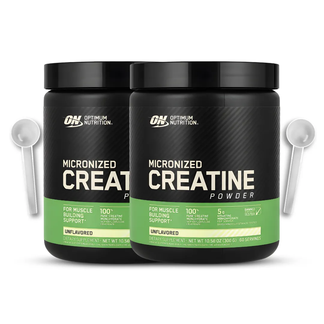 PACK X 02 - CREATINA OPTIMUM NUTRITION 300 G - CREATINA MONOHIDRATADA Y MICRONIZADA ON + 2 SCOOP - 1