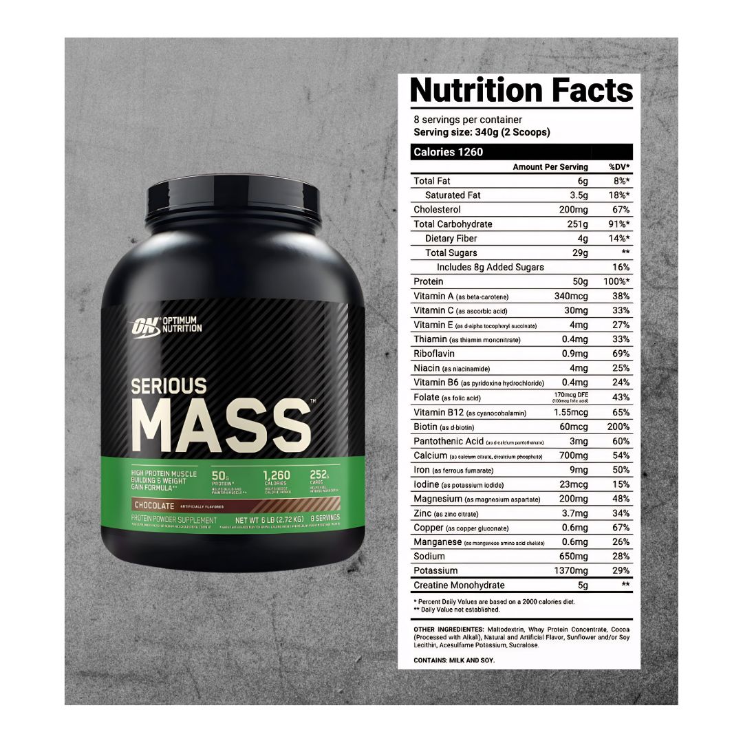 SERIOUS MASS 6 LB GANADOR DE MASA - CHOCOLATE + SHAKER - 3