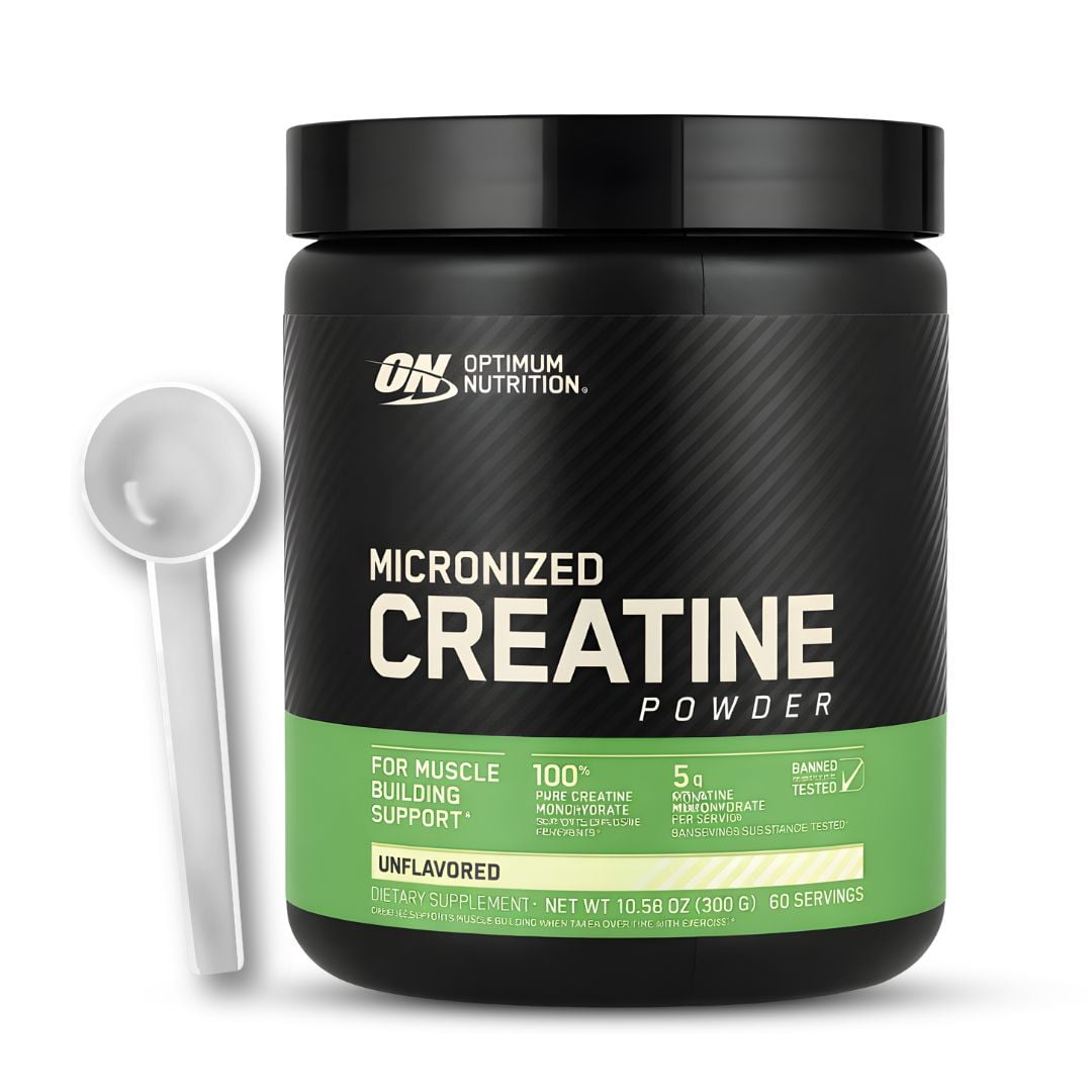 CREATINA OPTIMUM NUTRITION 300 G - CREATINA MONOHIDRATADA ON + STRAPS + SHAKER + SCOOP - 2