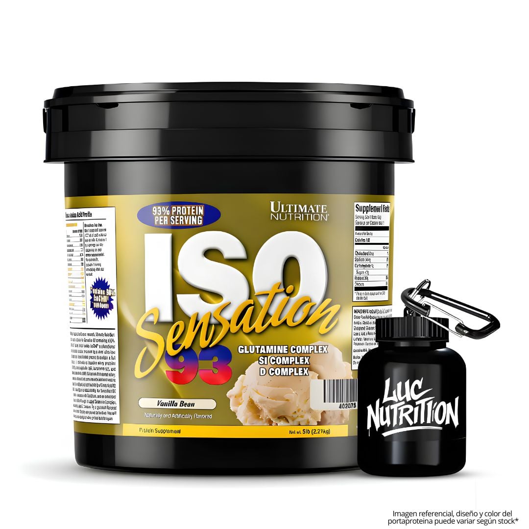 ISO SENSATION 93 5 LB PROTEINA AISLADA - VAINILLA BEAN + PORTAPROTEINA - 1