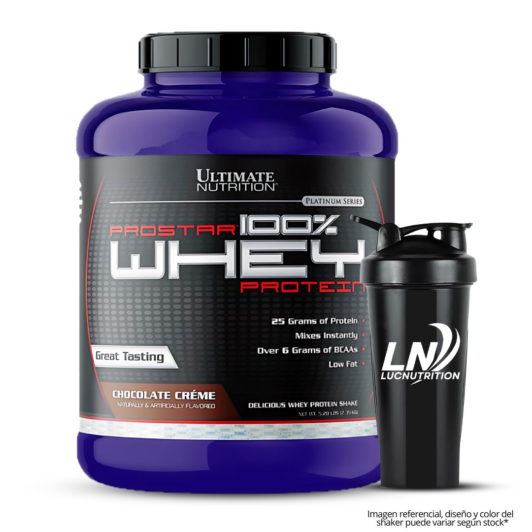 PROSTAR 100% WHEY 5 LB PROTEINA WHEY - CHOCOLATE CREMA + SHAKER - 1