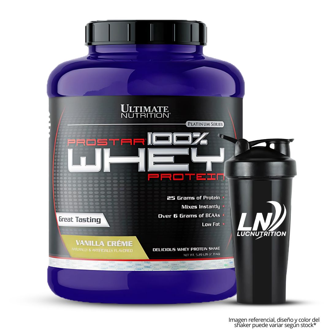 PROSTAR 100% WHEY 5 LB PROTEINA WHEY - VAINILLA CREMA + SHAKER - 1