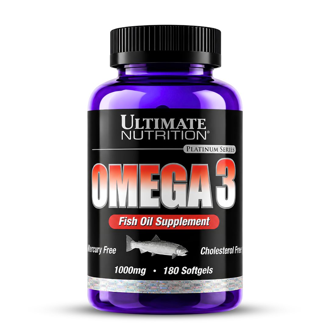 OMEGA 3 ULTIMATE NUTRITION 180 CAPSULAS - FISH OIL - 1