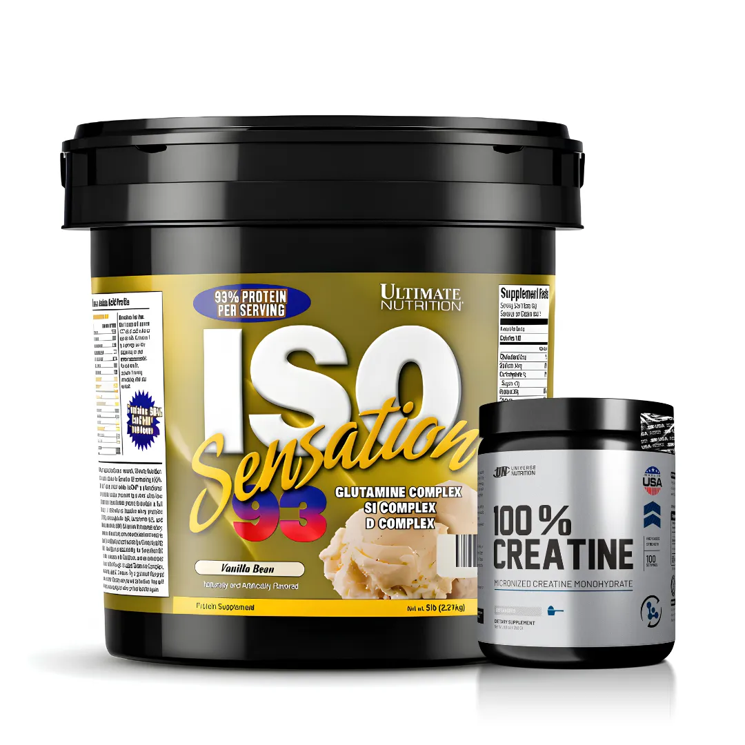 ISO SENSATION 93 5 LB PROTEINA AISLADA - VAINILLA BEAN + CREATINA UNIVERSE NUTRITION 250 G - 1