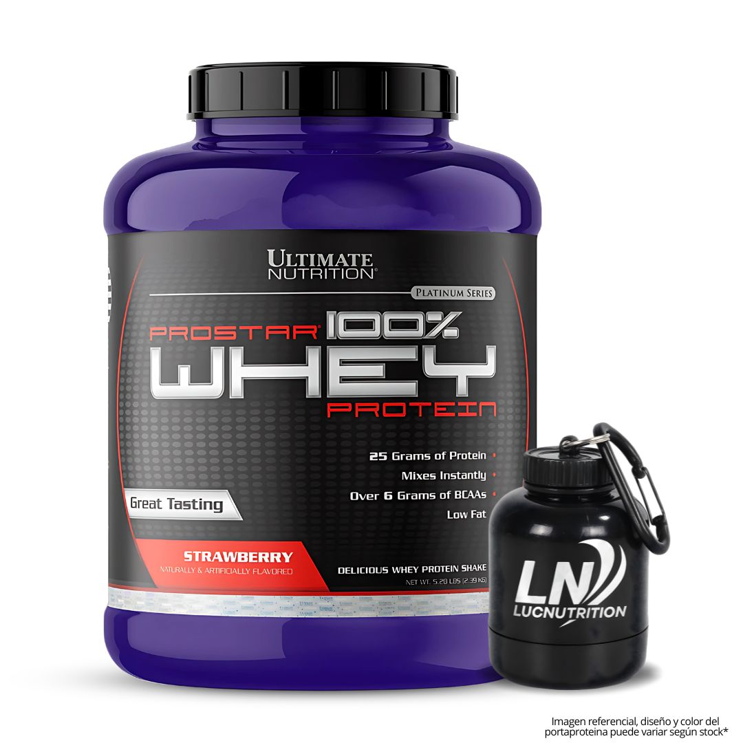 PROSTAR 100 % WHEY 5 LB - STRAWBERRY + PORTAPROTEINA - 1