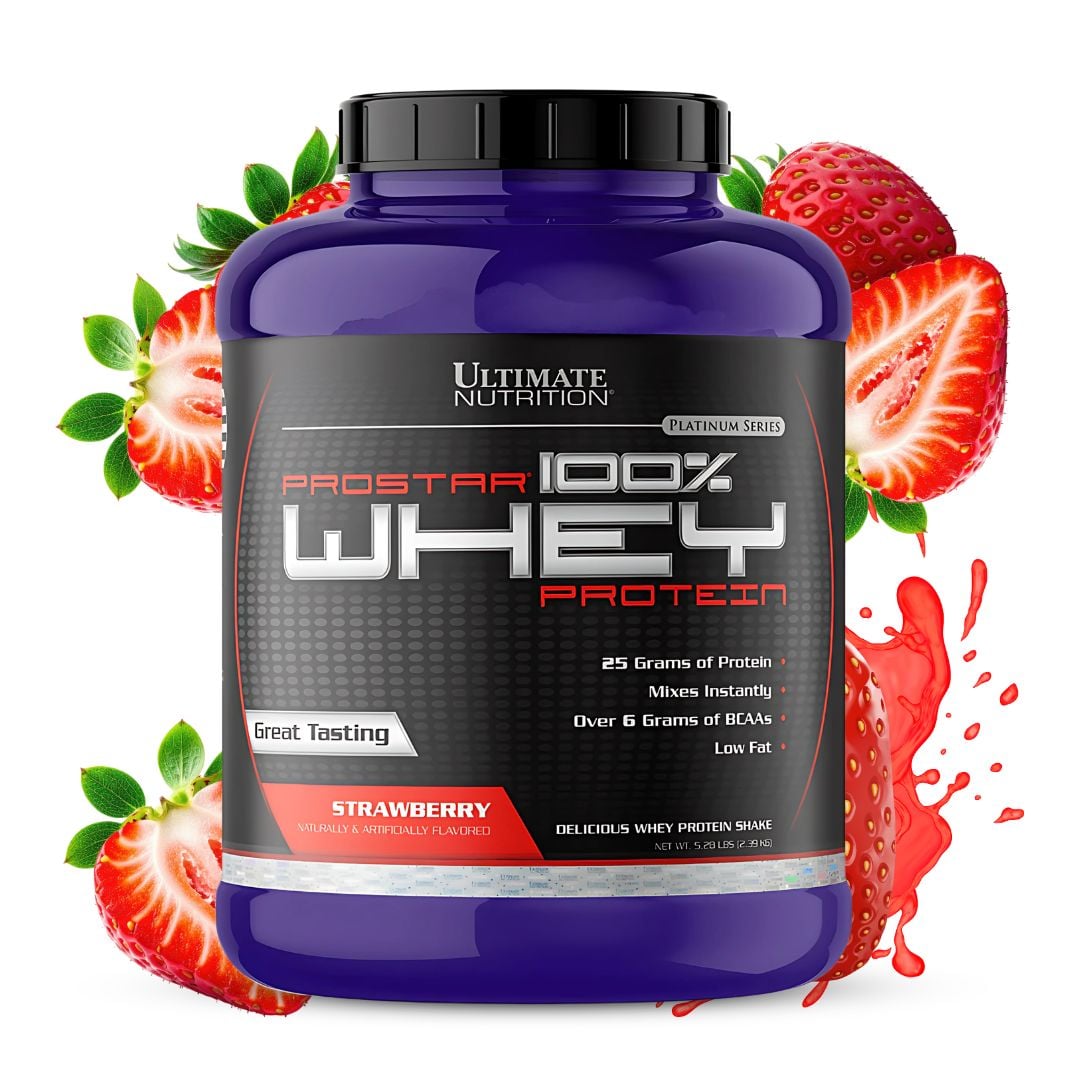 PROSTAR 100 % WHEY 5 LB - STRAWBERRY + PORTAPROTEINA - 2