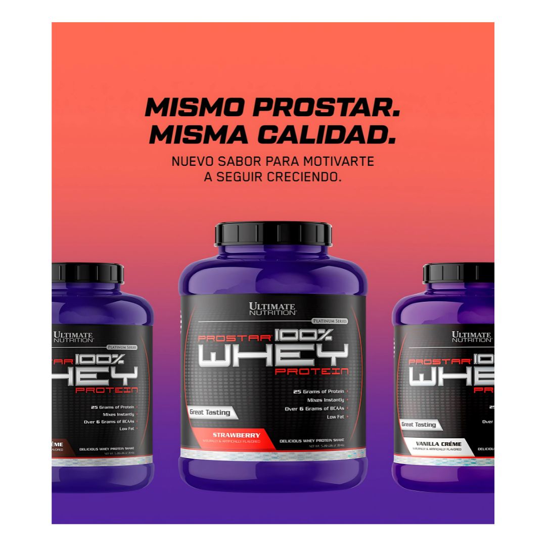 PROSTAR 100 % WHEY 5 LB - STRAWBERRY + PORTAPROTEINA - 4