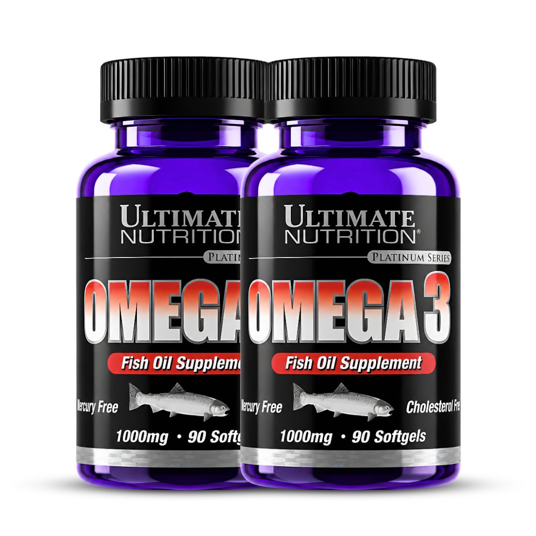 PACK X 02 - OMEGA 3 ULTIMATE NUTRITION 90 CAPSULAS - FISH OIL - 1