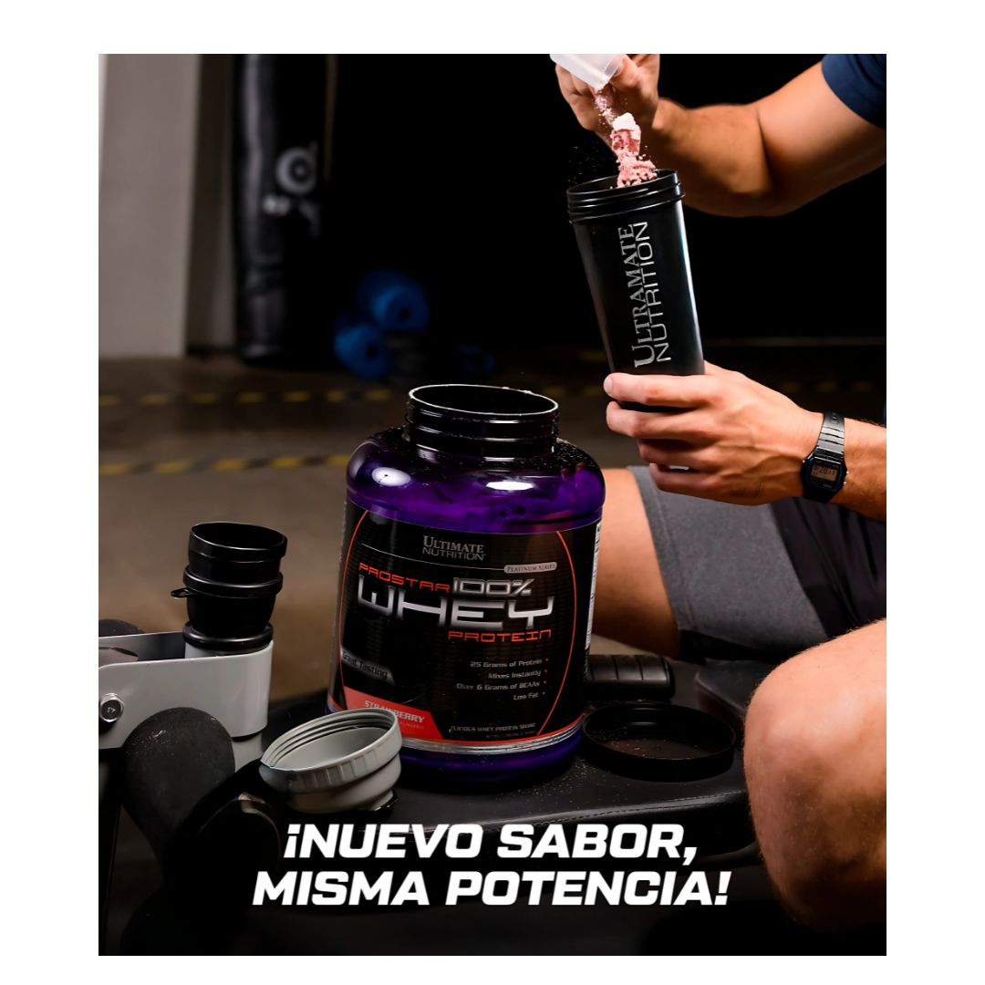 PROSTAR 100 % WHEY 5 LB - STRAWBERRY + STRAPS - 5