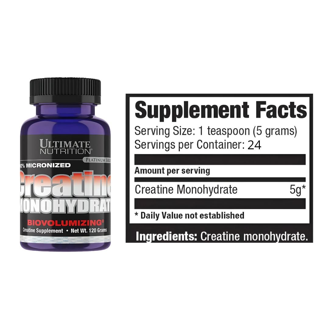 CREATINA ULTIMATE NUTRITION 120 G - CREATINA MONOHIDRATADA Y MICRONIZADA - 2