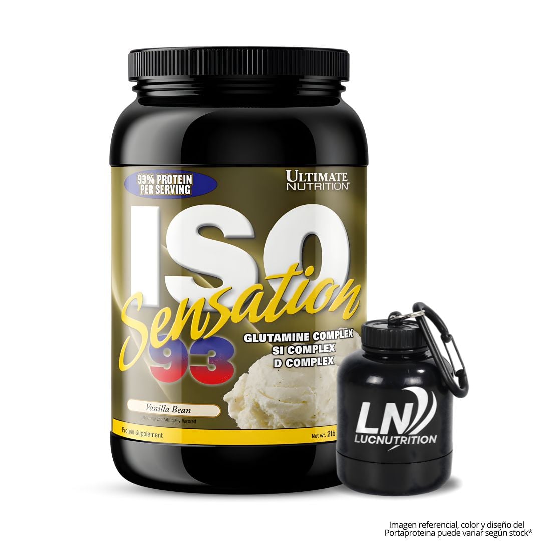 ISO SENSATION 93 2 LB PROTEÍNA ISOLATE - VAINILLA BEAN + PORTAPROTEINA - 1