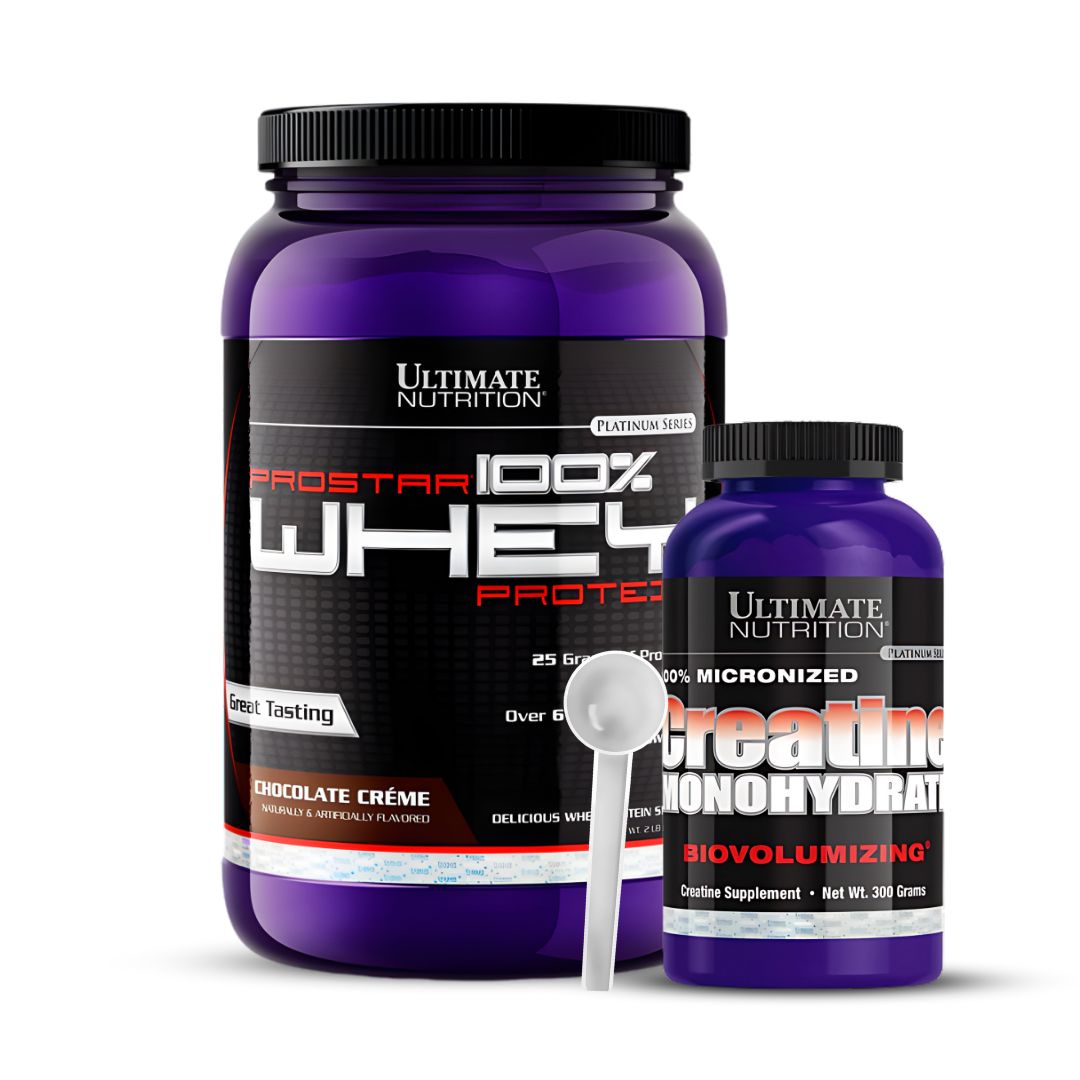 PROSTAR 100% WHEY 2 LB PROTEINA WHEY - CHOCOLATE CREMA + CREATINA ULTIMATE NUTRITION 300 G - 1