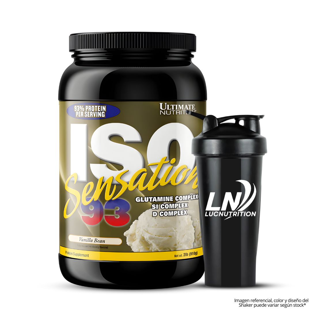 ISO SENSATION 93 2 LB PROTEÍNA ISOLATE - VAINILLA BEAN + SHAKER - 1