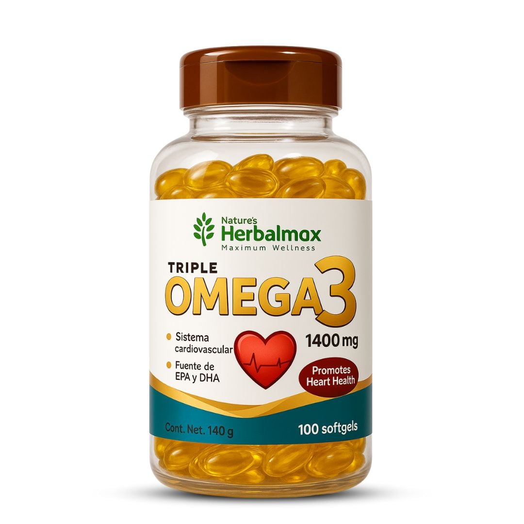 OMEGA 3 HERBALMAX 1400 MG - 100 CAPSULAS - 1