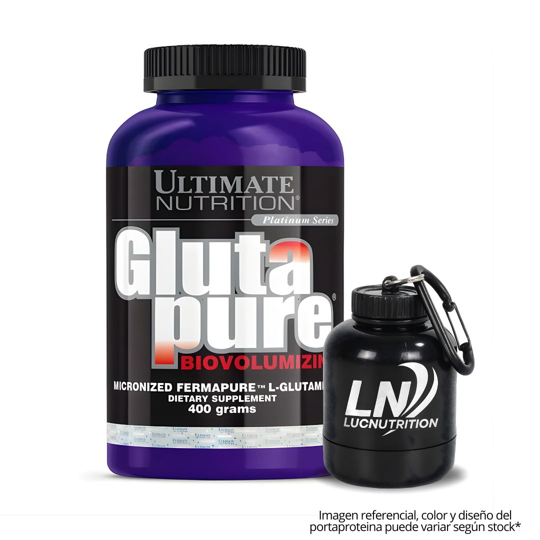 GLUTAPURE 400 G - GLUTAMINA ULTIMATE NUTRITION + PORTAPROTEINA - 1