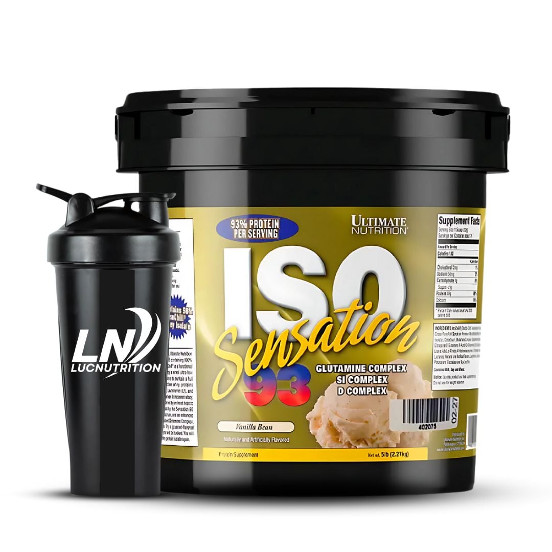 ISO SENSATION 93 5 LB PROTEINA AISLADA - VAINILLA BEAN + SHAKER - 1