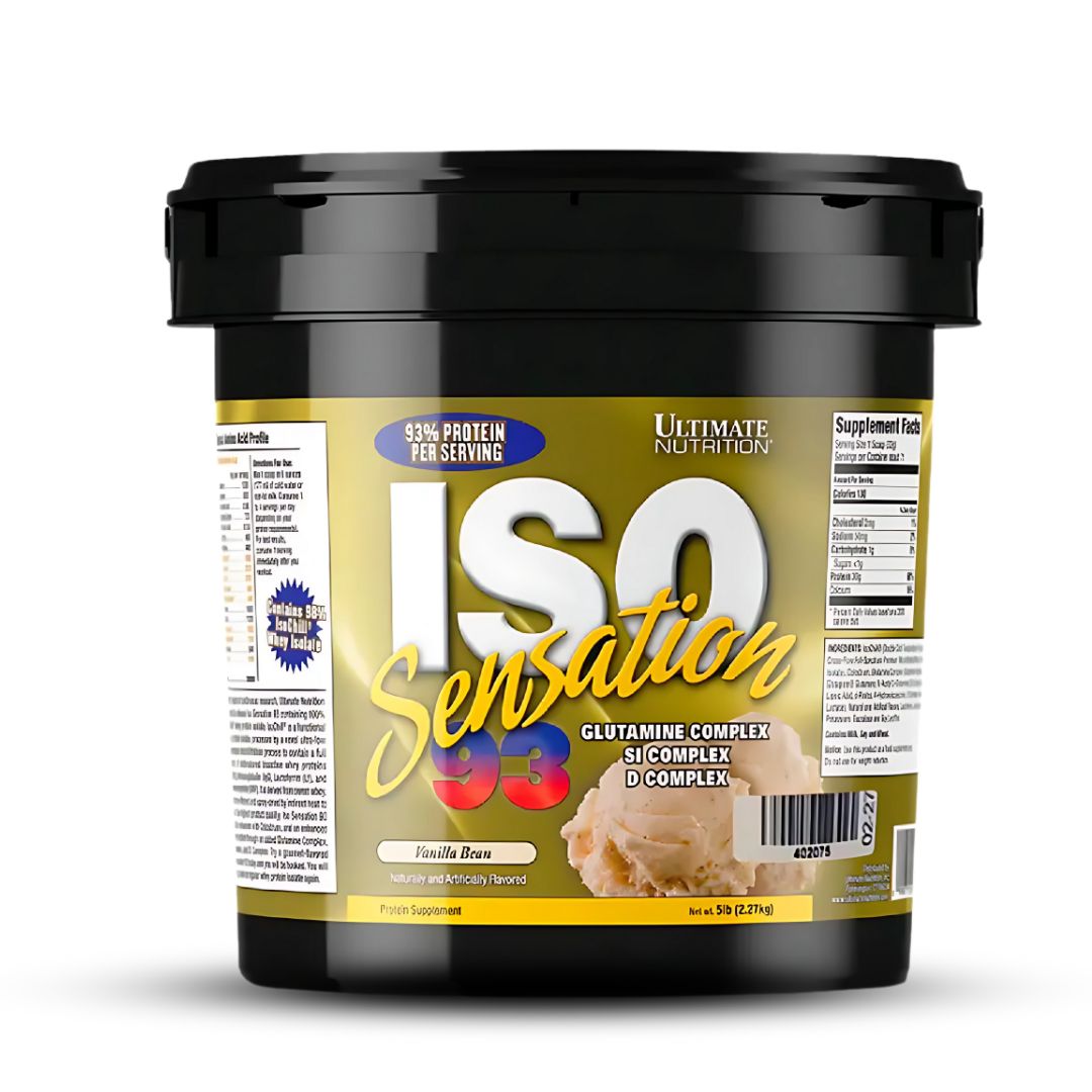 ISO SENSATION 93 5 LB PROTEINA AISLADA - VAINILLA BEAN + SHAKER - 2