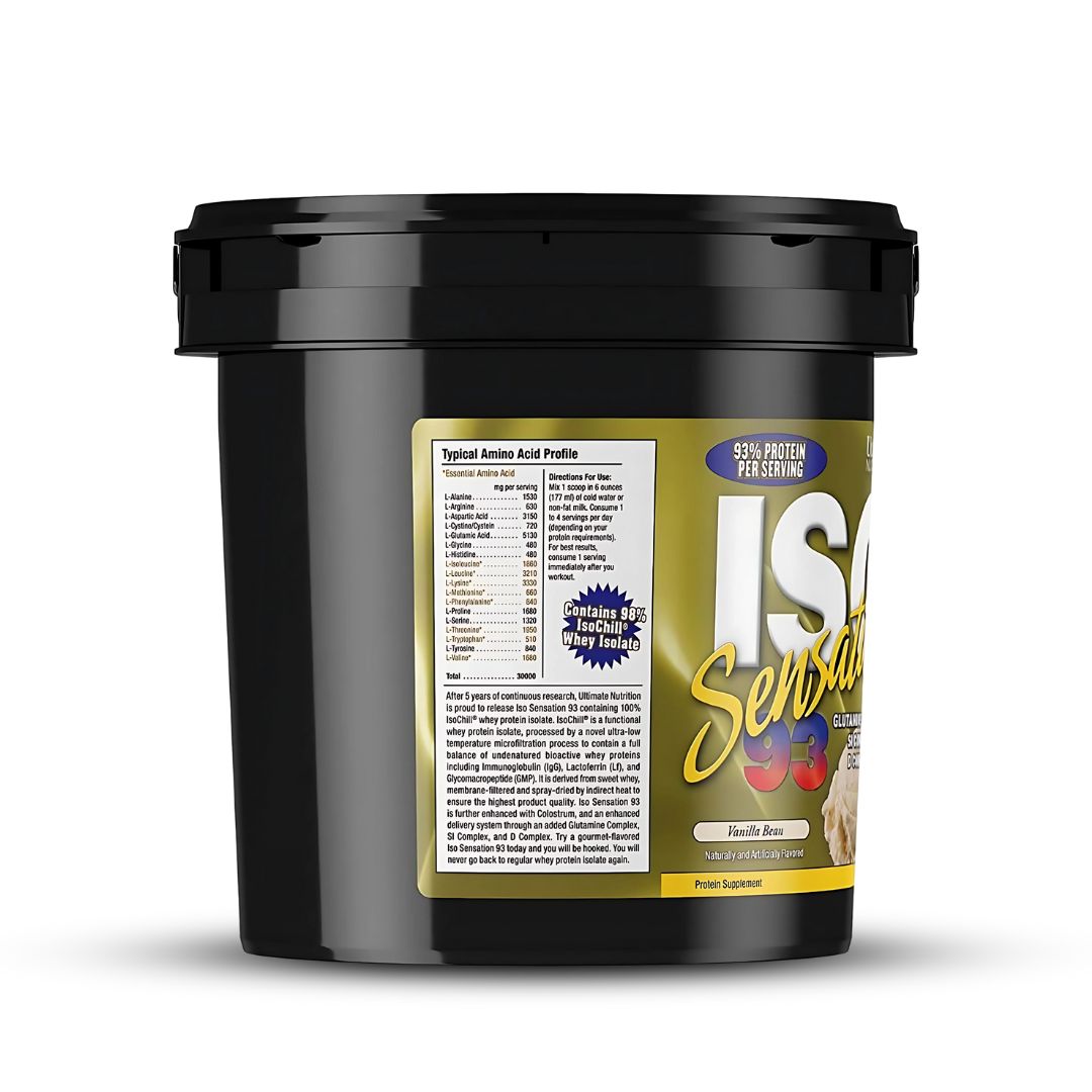 ISO SENSATION 93 5 LB PROTEINA ISOLATADA - VAINILLA BEAN + STRAPS - 3