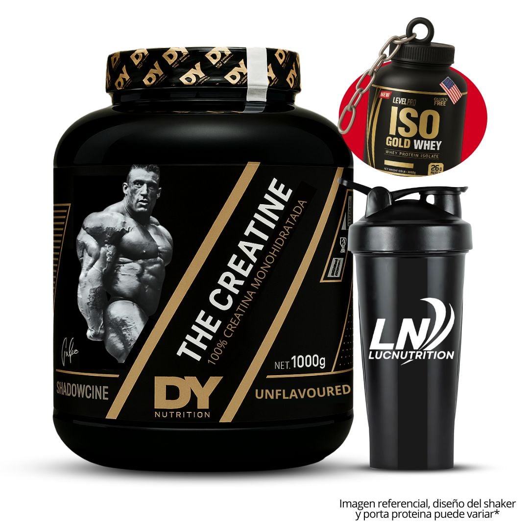 CREATINA DORIAN YATES 1 KG + SHAKER + PORTAPROTEINA - 1