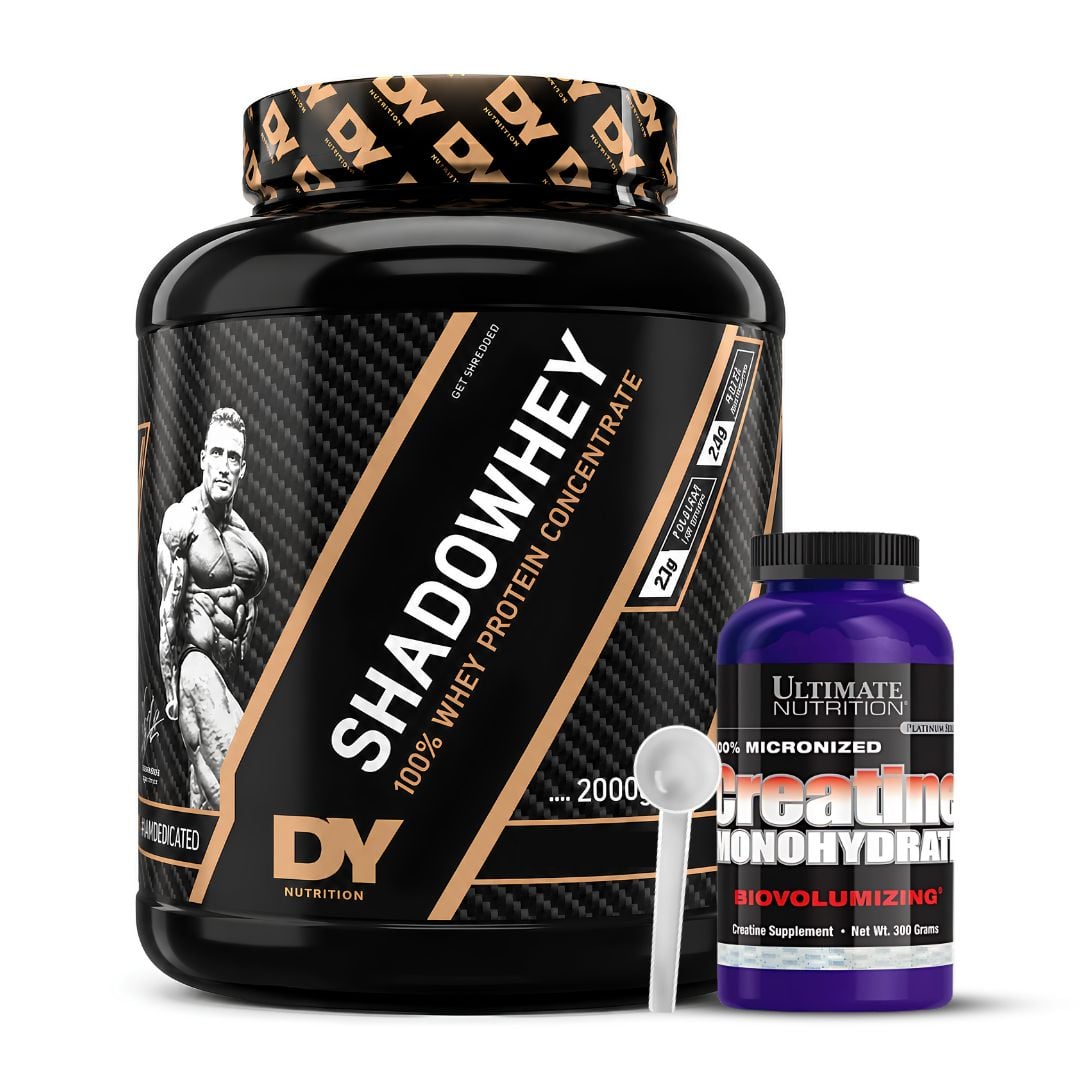 PROTEINA SHADOWHEY 2 KG - CHOCOLATE + CREATINA ULTIMATE NUTRITION 300 G + SCOOP - 1