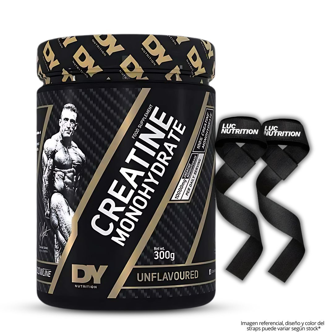 CREATINA DORIAN YATES 300 G - CREATINA MONOHIDRATADA + STRAPS - 1
