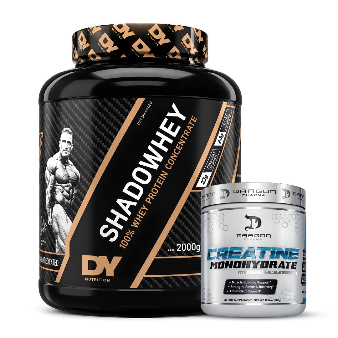 PROTEINA SHADOWHEY 2 KG - VAINILLA + CREATINA DRAGON PHARMA 300 G - 1