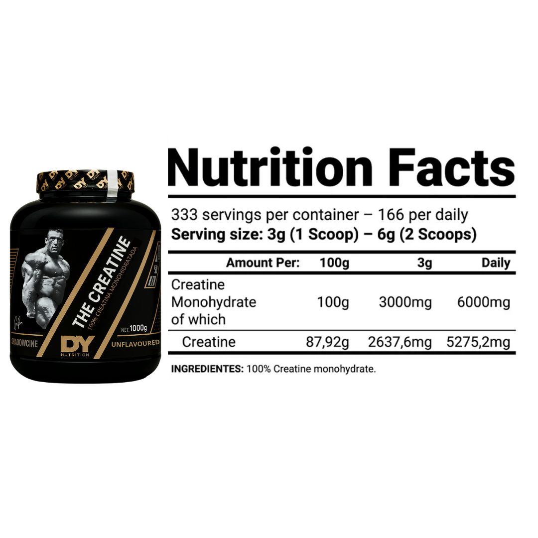 CREATINA DORIAN YATES 1 KG CREATINA MONOHIDRATADA + SHAKER - 2