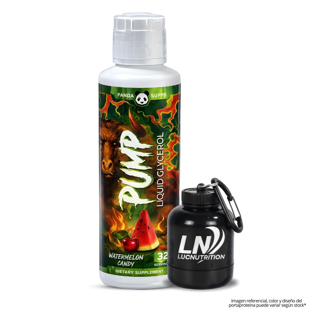 PUMP GLICEROL LIQUIDO PANDA SUPPS 473ML - WATERMELON CANDY + PORTAPROTEINA - 1