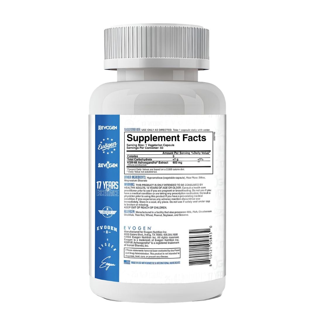 PACK X 02 - ASHWAGANDHA EVOGEN KSM-66 / 600 MG - 60 CAPSULAS - 3