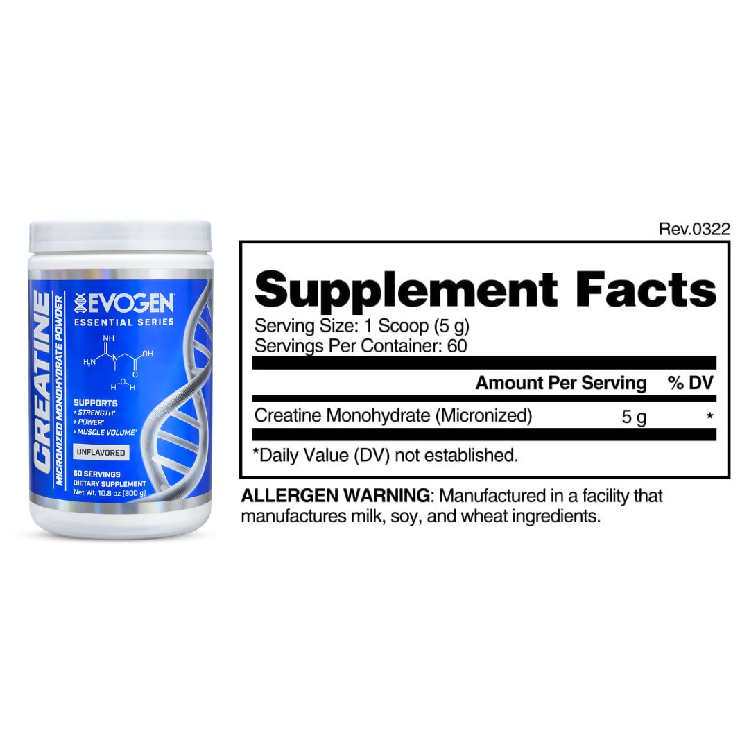 CREATINA EVOGEN 300 G - CREATINA MONOHIDRATADA Y MICRONIZADA + OMEGA 3 HERBALMAX 1400 MG - 100 CAP - 2
