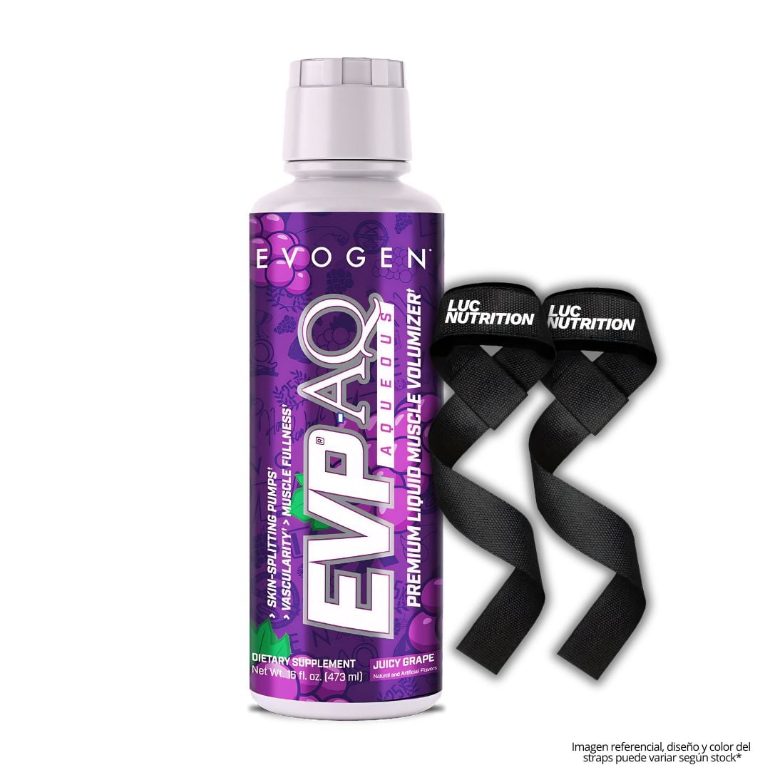 EVP-AQ EVOGEN GLICEROL LIQUIDO 473ML - JUICY GRAPE + STRAPS - 1