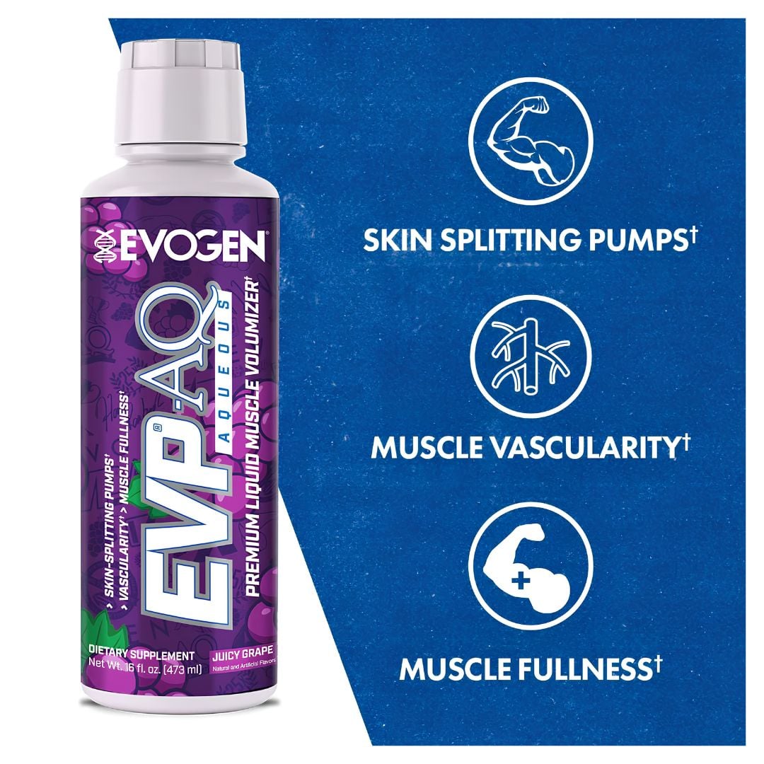 CREATINA EVOGEN 300 G + EVP-AQ EVOGEN GLICEROL LIQUIDO 473ML - JUICE GRAPE - 3