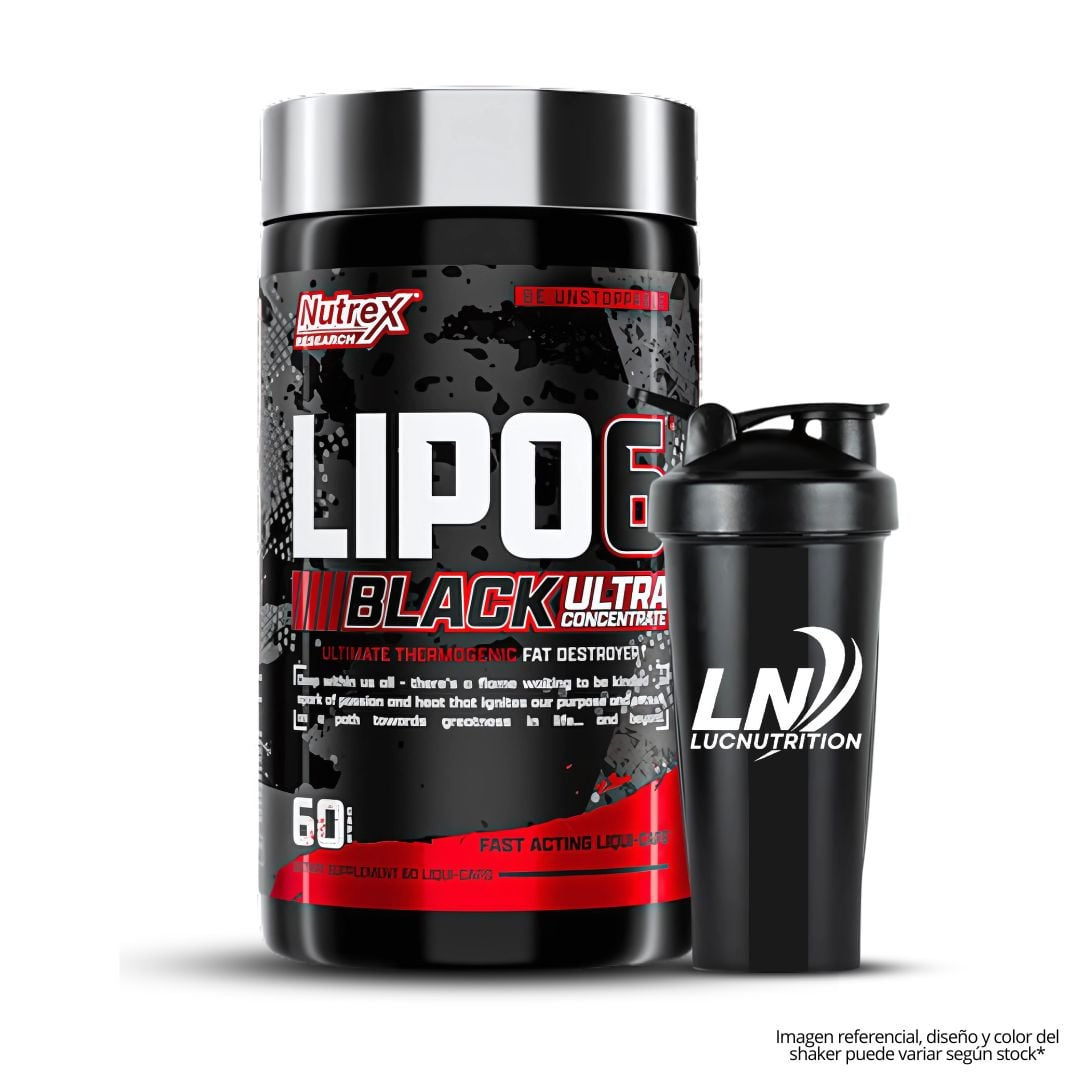 LIPO 6 BLACK ULTRA CONCENTRATE - 60 CÁPSULAS + SHAKER - 1