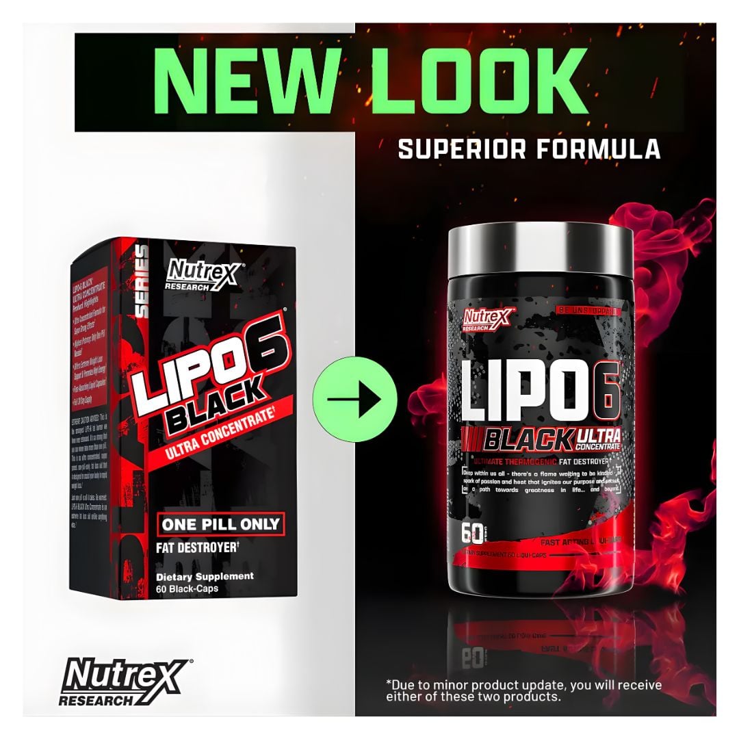 LIPO 6 BLACK ULTRA CONCENTRATE - 60 CÁPSULAS + SHAKER - 3