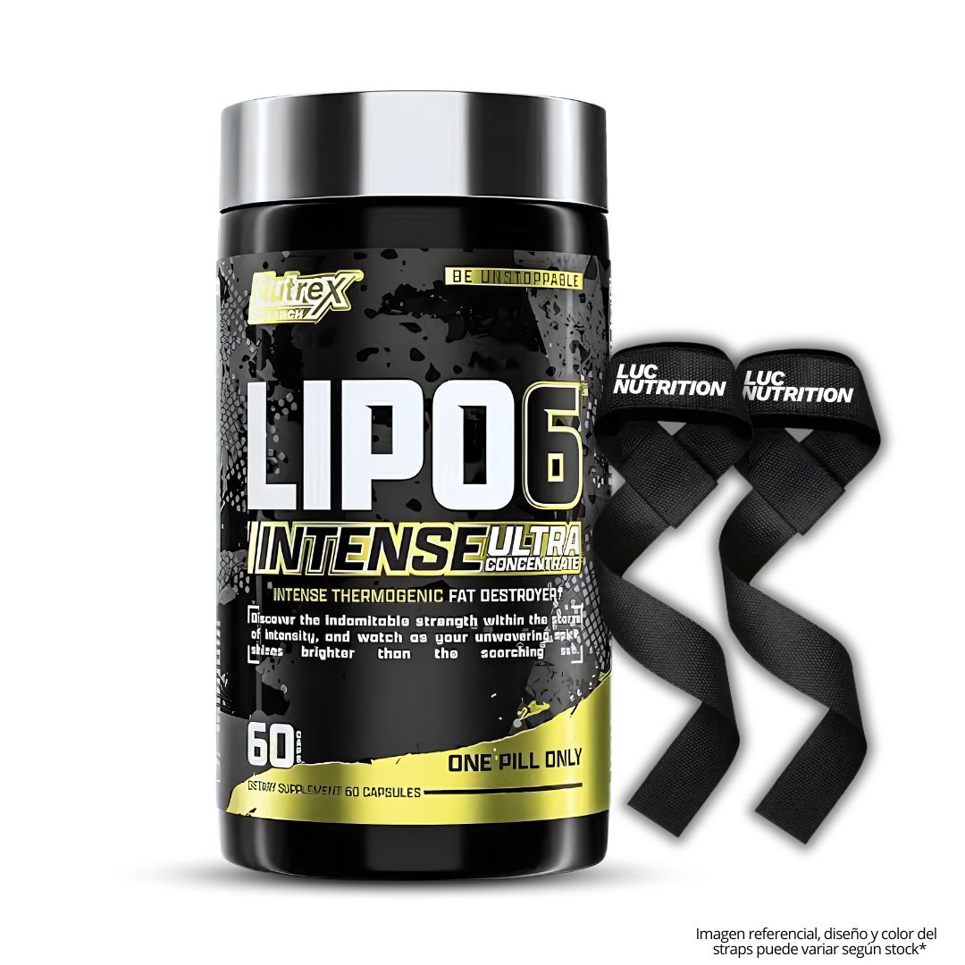 LIPO 6 BLACK INTENSE - 60 CÁPSULAS + STRAPS - 1