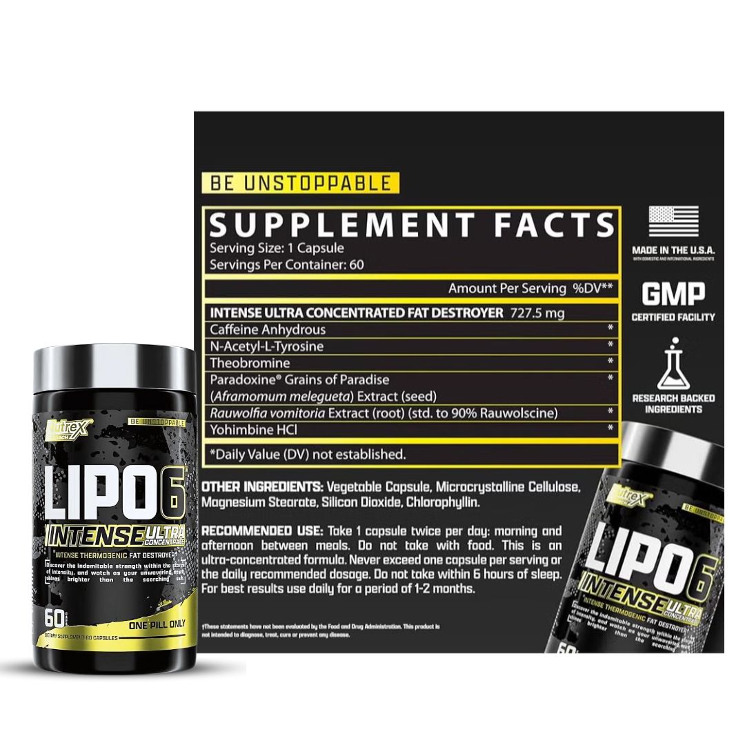 2 NUEVO LIPO 6 BLACK INTENSE - 60 CÁPSULAS - 2
