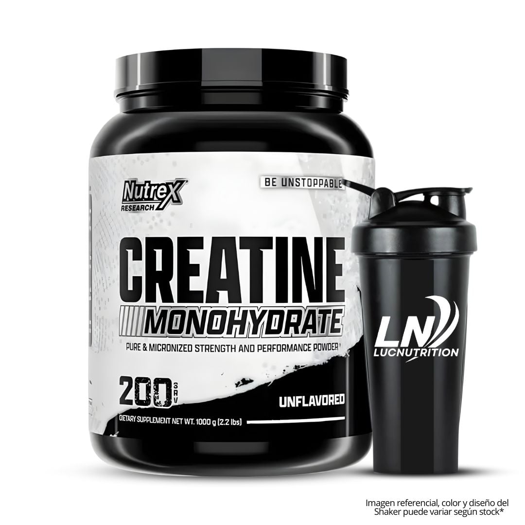 CLÁSICA CREATINA NUTREX RESEARCH 1 KG - CREATINA MONOHIDRATADA + SHAKER - 1