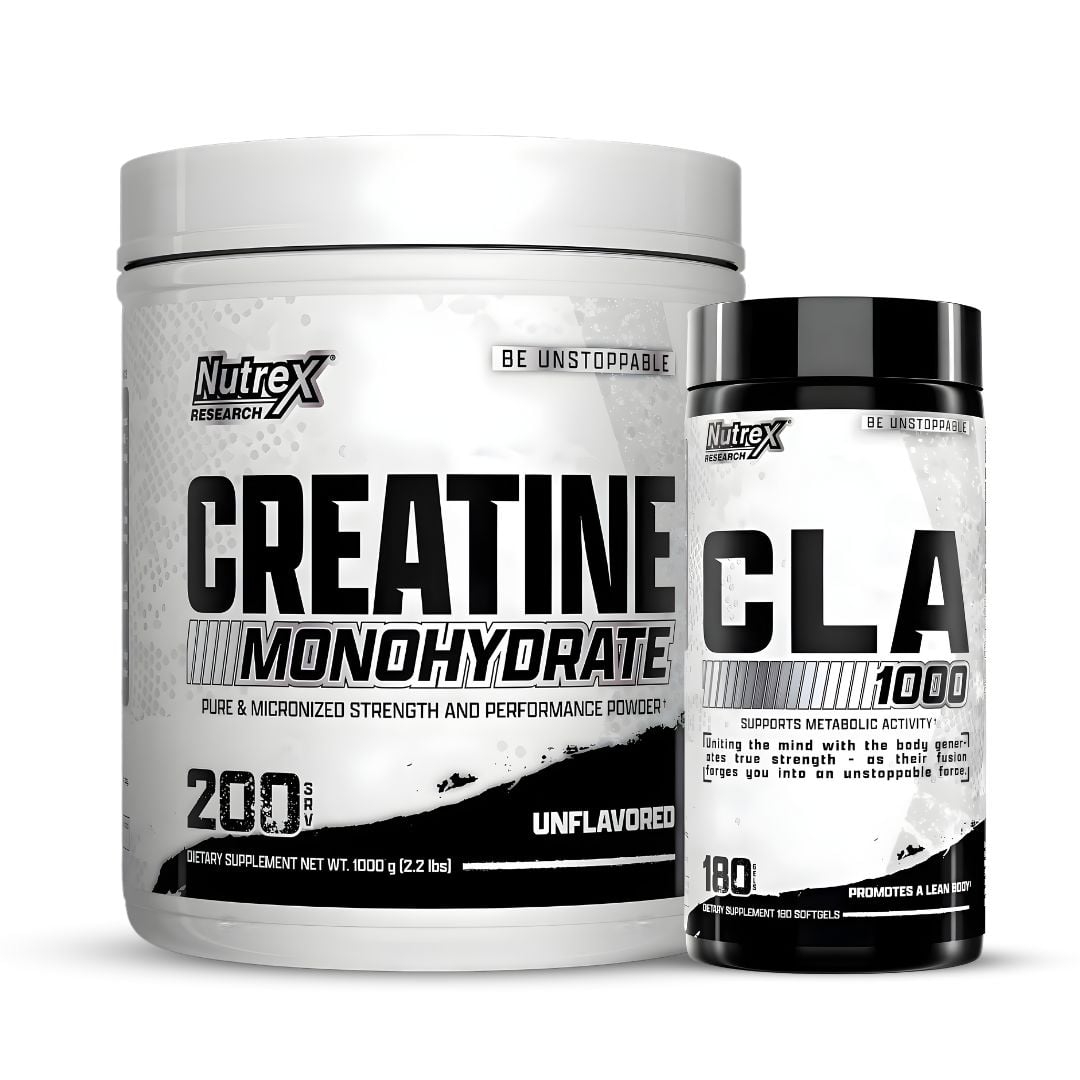 CREATINA NUTREX RESEARCH 1 KG - MONOHIDRATADA + CLA 1000 MG NUTREX RESEARCH - 180 CAPSULAS - 1