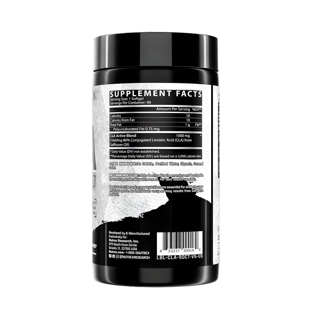 CLA 1000 MG NUTREX RESEARCH - 90 CAPSULAS + STRAPS - 2