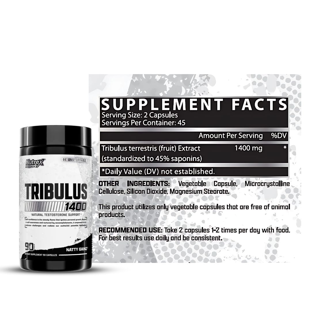 TRIBULUS 1400 MG - 90 CAPSULAS NUTREX RESEARCH - 2