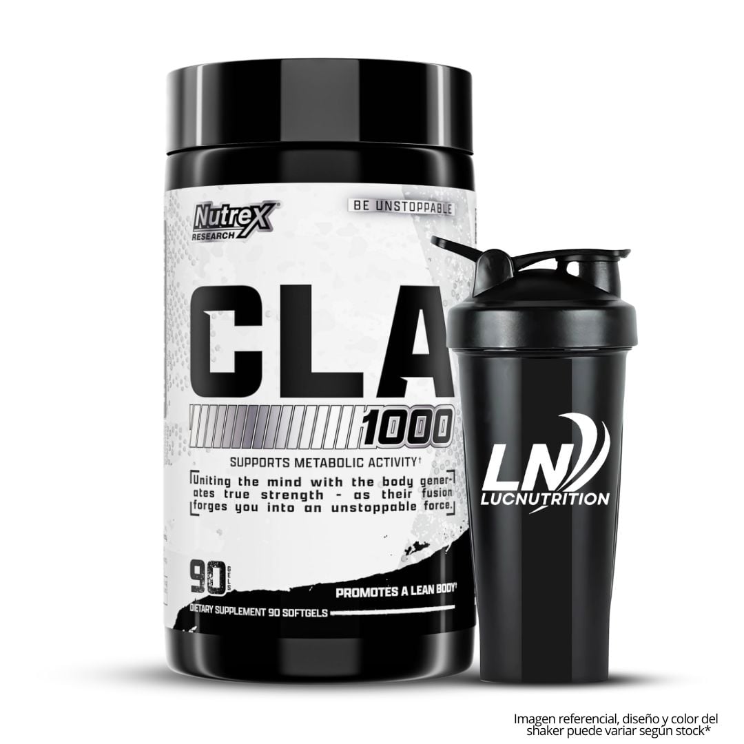 CLA 1000 MG NUTREX RESEARCH - 90 CAPSULAS + SHAKER - 1