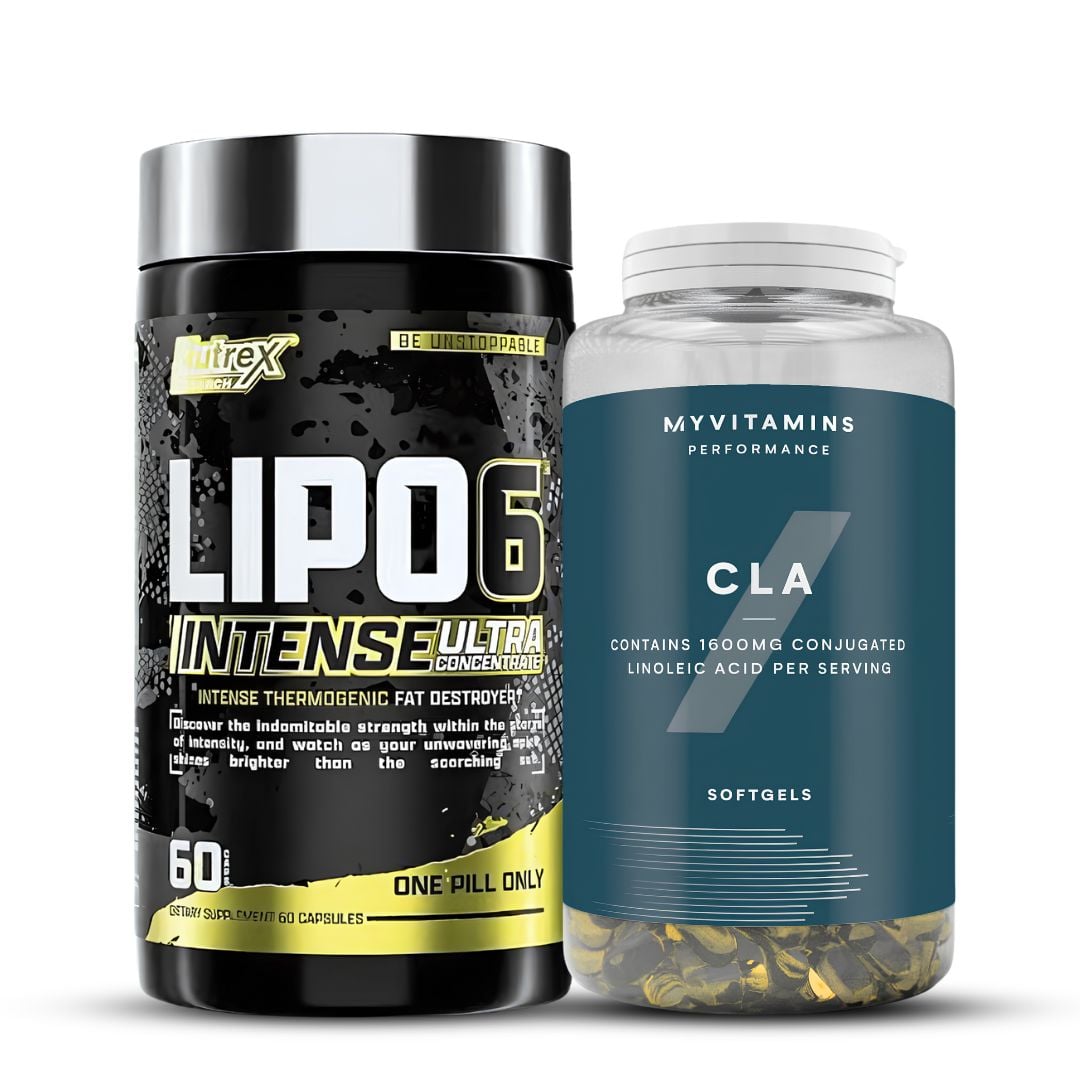 LIPO 6 BLACK INTENSE - 60 CÁPSULAS + CLA MYPROTEIN - 60 CÁPSULAS - 1