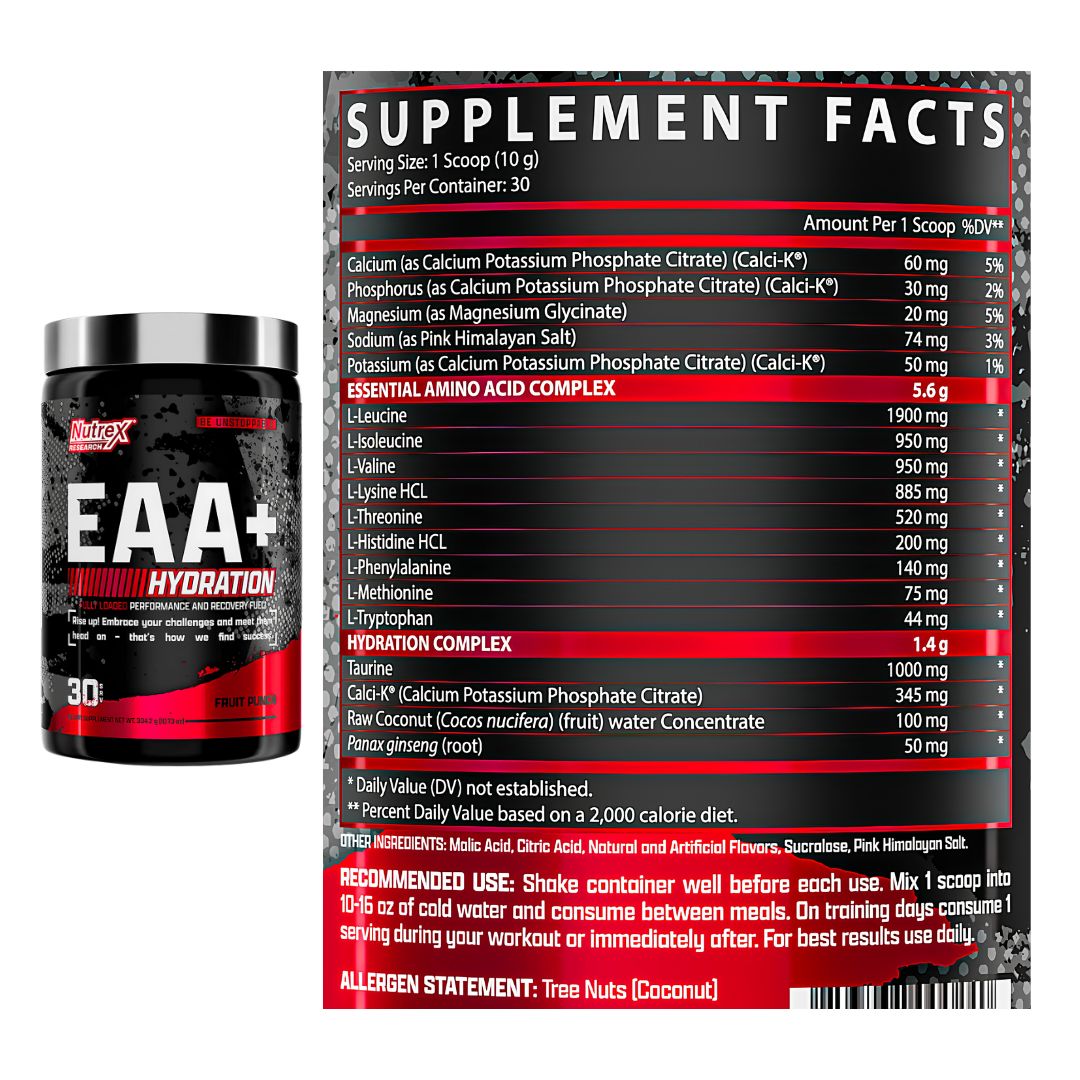 ANMINOÁCIDOS EAA NUTREX RESEARCH 30 SERVICIOS - FRUIT PUNCH - 2